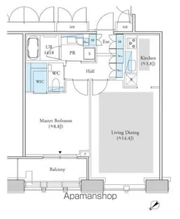 Dマークス西新宿タワー【2206.号室】の間取り