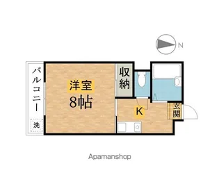 ポルシェ北野【203号室】の間取り