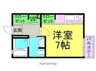 シャーメゾン熊野【202号室】の間取り