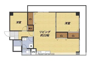 サンハイム第3中津【8階】の間取り