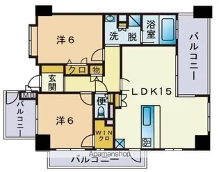 アスティオン大濠オプシス【301号室】の間取り