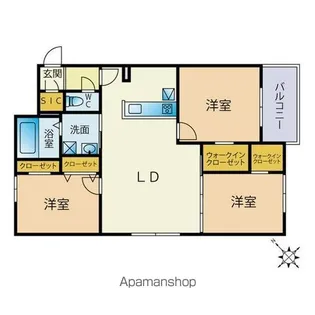 PORTEーBONHEURⅡ【3階】の間取り