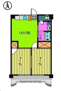 サニーフラット久米【4階】の間取り