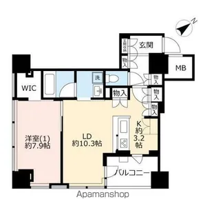 横浜ヴェールタワー【1502号室】の間取り