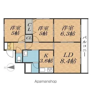 ファミールエステート【1階】の間取り