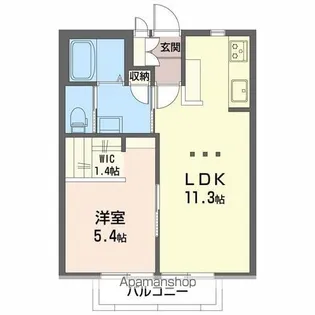 ビアン・シュールB【2階】の間取り
