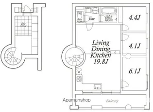 アスタルテ上原【103号室】の間取り
