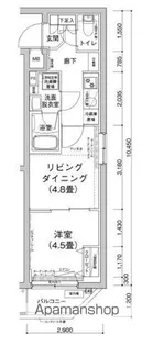 アイルプレミアム笹塚ウエスト【205号室】の間取り
