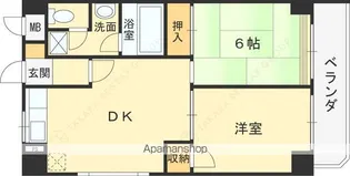 エバーグリーン旭【1階】の間取り