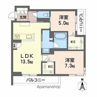 シャーメゾンエバンス【2階】の間取り