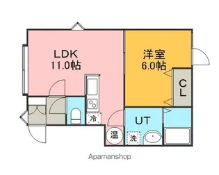 ハーモニーB【101号室】の間取り