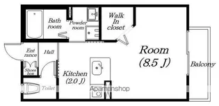 グランフローレス【201号室】の間取り