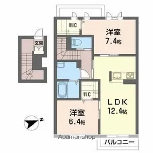 シャーメゾン安達ヶ原A【2階】の間取り