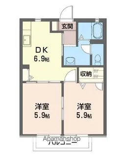コートスクエアA【203号室号室】の間取り