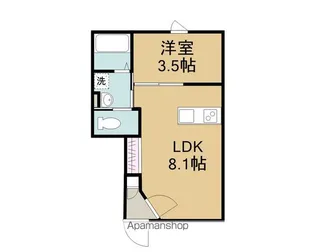 CASA PACIFICA 喜田村【1階】の間取り