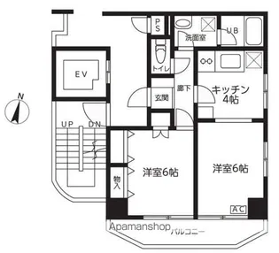 シャルロッテ多摩川【4階】の間取り