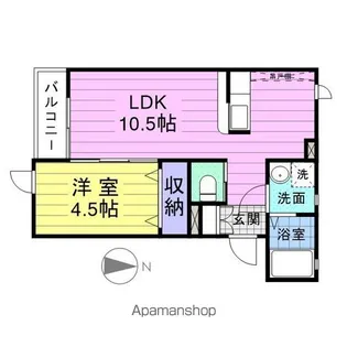 ラ・グラシューズ【2階】の間取り