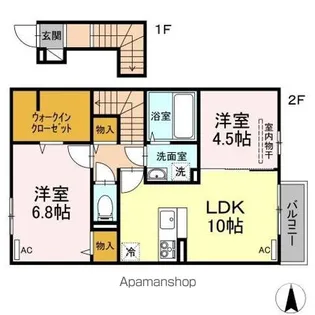 サンライズ【2階】の間取り