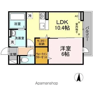 フィーノE【201号室】の間取り