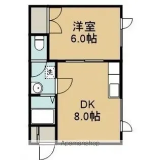 グランディール昭和【101号室】の間取り