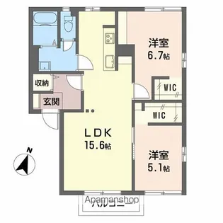 ディアス柏王【1階】の間取り