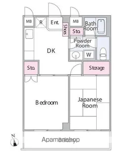 カクタスマンション【6階】の間取り