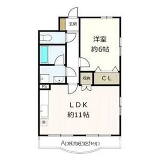 レジーナ鳥居松【1階】の間取り
