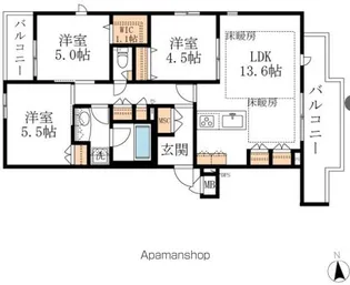 ソフィア南流山【2階】の間取り