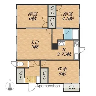 ハイツKIHIRU【1階】の間取り