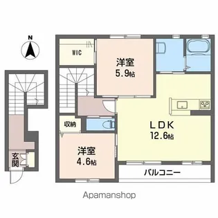 パークハイム土居田 C棟【2階】の間取り