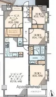 ザ・パームス西戸山【209号室】の間取り