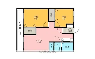 組坂ビル№8【508号室】の間取り