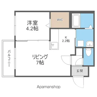 アルテ・ノヴァ19(右)【201号室】の間取り