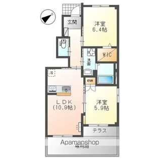 フルーレ【1階】の間取り