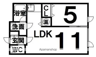 LAPEL241A【208号室】の間取り