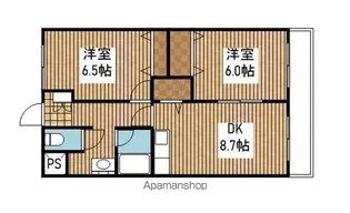 オーベルジュ紫竹山Ⅱ【1階】の間取り