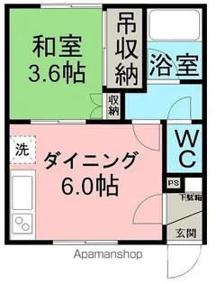 北海道網走市駒場南2丁目【アパート】の間取り