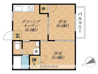第三カナヤハイツ【2階】の間取り
