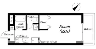 1Kの間取り画像