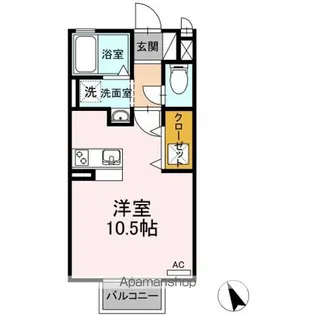 モナリエ穴橋【1階】の間取り