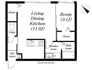ガローファノ【1階】の間取り