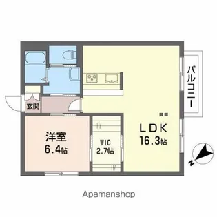 エステート大内【1階】の間取り