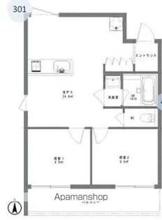 プレシャス千歳台【301号室】の間取り