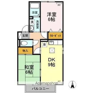 ヴィルヌーブ A棟【1階】の間取り