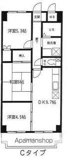 ビラージュ壱番館【103号室】の間取り