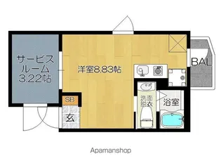 ガレット和白【307号室】の間取り