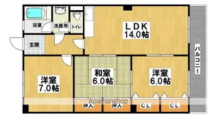 メゾン石津【2階】の間取り