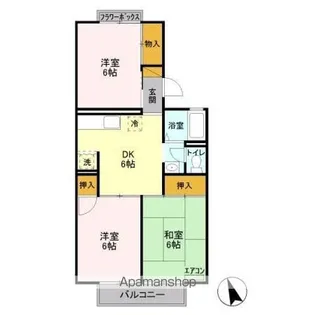 サンVパークII・III II【2階】の間取り