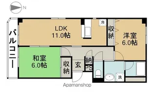 ベルメゾンA【4C号室】の間取り