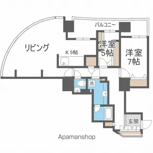 シティタワー円山神宮鳥居前【5階】の間取り